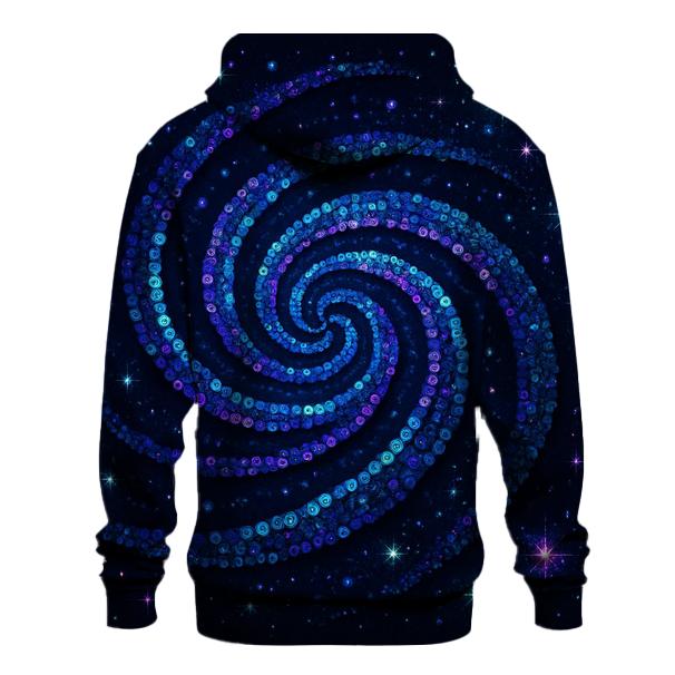 Celestial Sequin Spiral designer hoodies