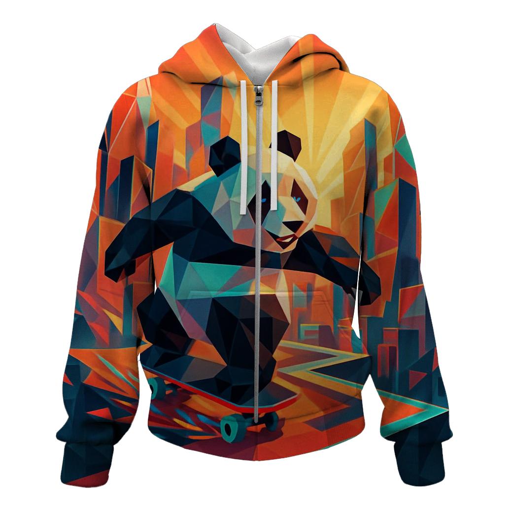Polygon Panda On The Loose hoodies fashion