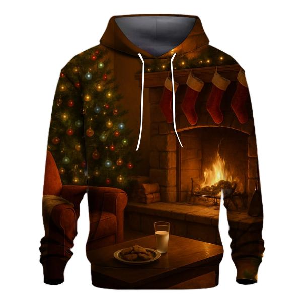Candlelit Christmas Eve Living Room custom hoodies