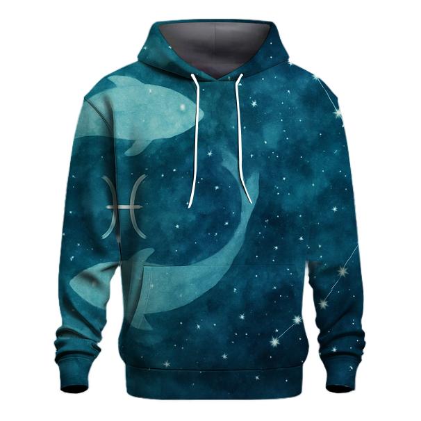 Pisces Ocean Nebula Dreamscape printed hoodies