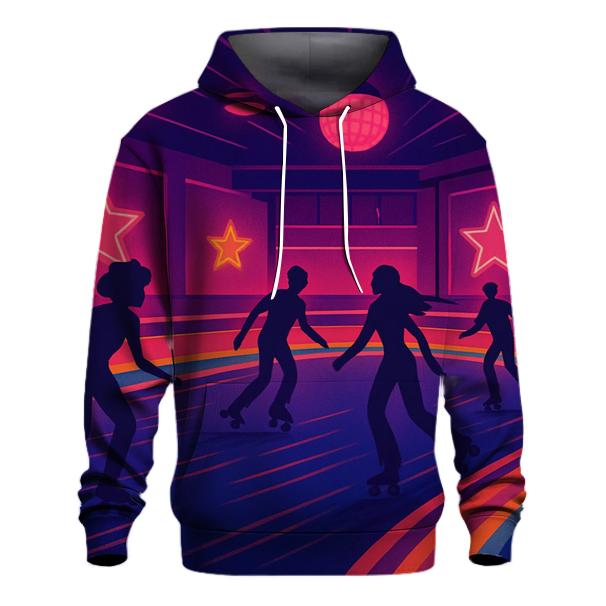 Retro Roller Rink Night printed hoodies