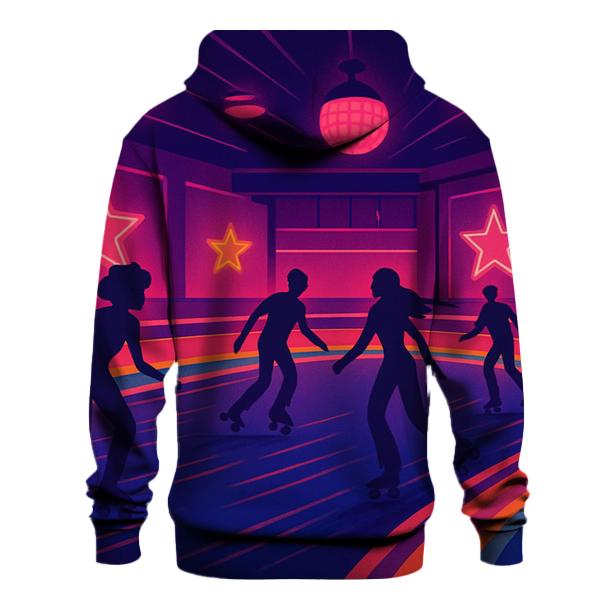 Retro Roller Rink Night printed hoodies