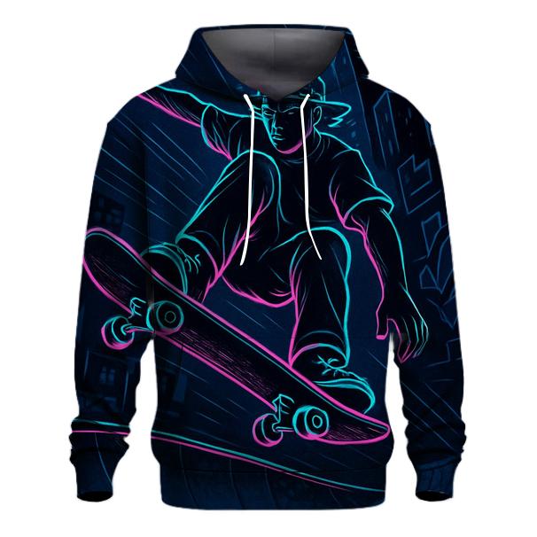 Neon Urban Skate Park Session embroidered hoodies