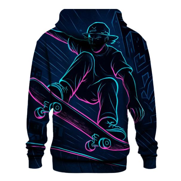 Neon Urban Skate Park Session embroidered hoodies