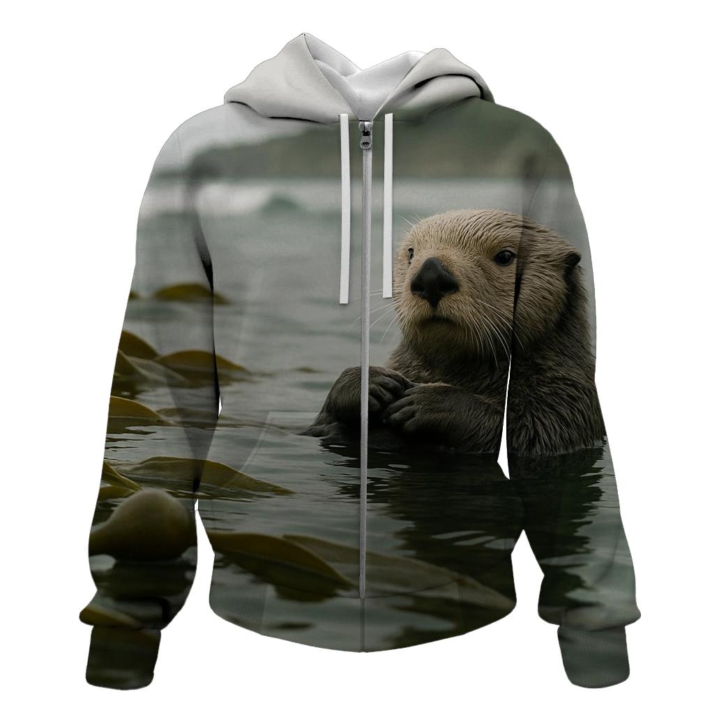 Kelp Forest Sea Otter Rest premium hoodies