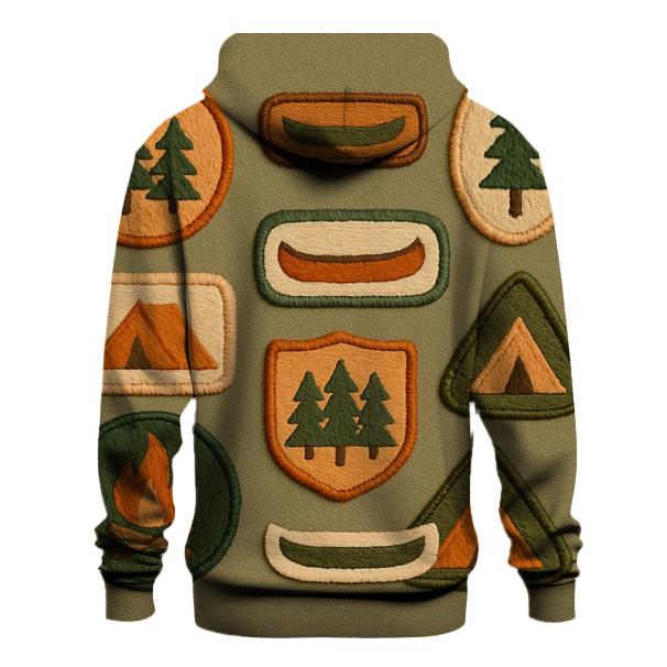 Faded Summer Camp Badges heavyweight hoodies