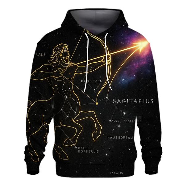 Sagittarius Galactic Archer Trajectory hoodie styles