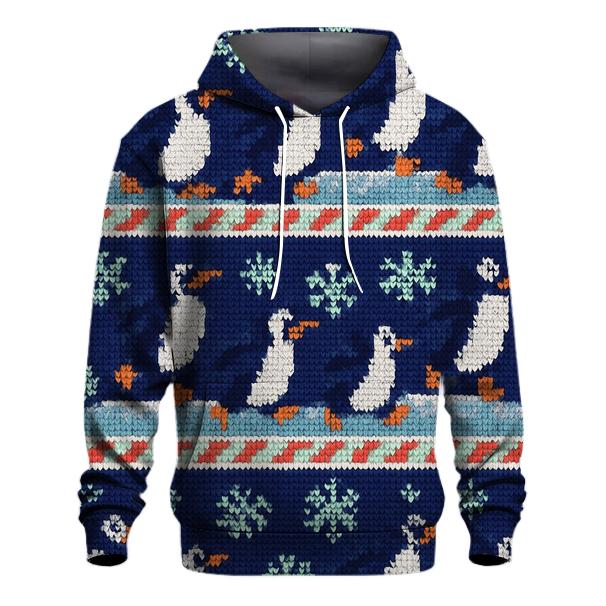 Polar Penguin Party Steps Design embroidered hoodies