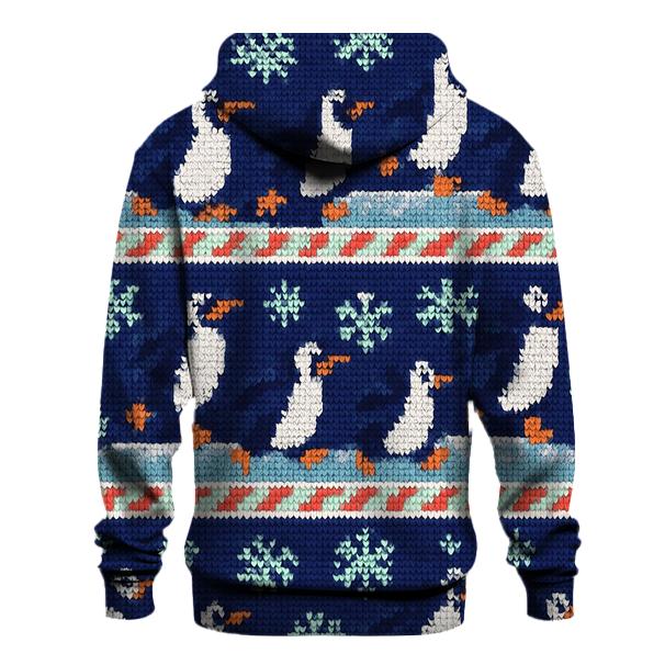 Polar Penguin Party Steps Design embroidered hoodies