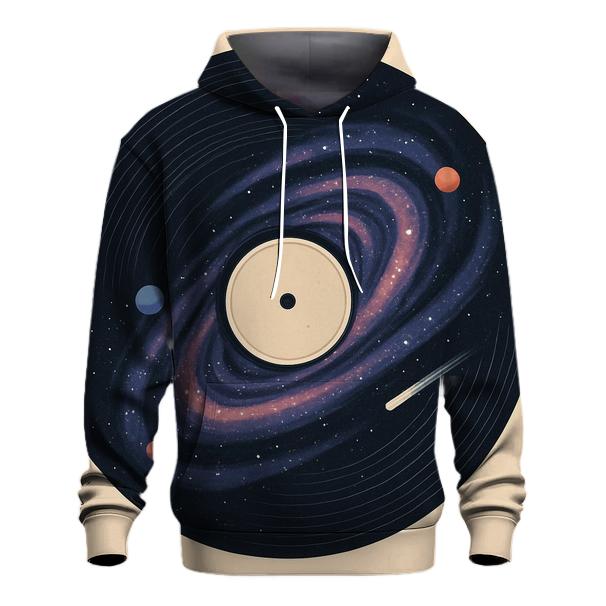 Galactic Vinyl Echoes printed hoodies