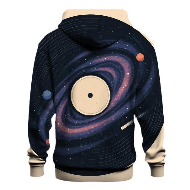 Galactic Vinyl Echoes printed hoodies