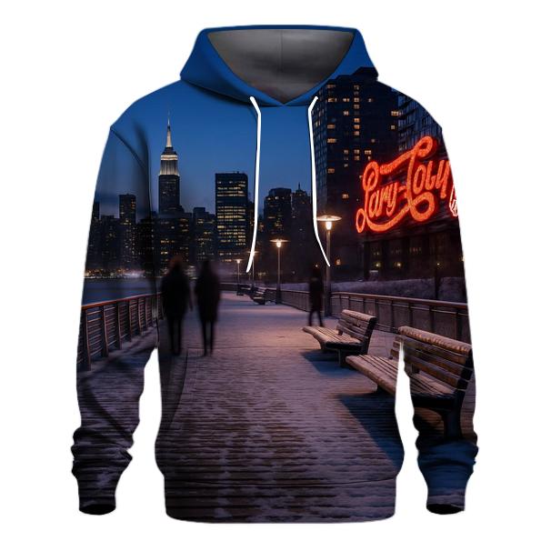 Winter Evening From Gantry Plaza State Park lightweight hoodies