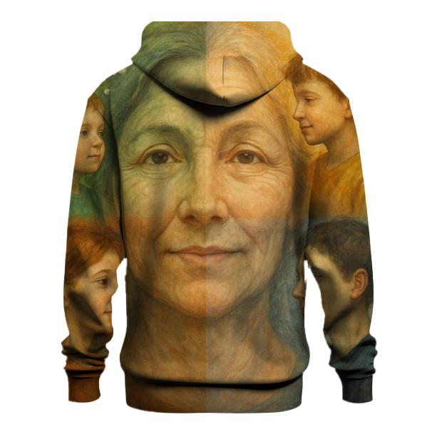 The Seasons Written On Her Face embroidered hoodies