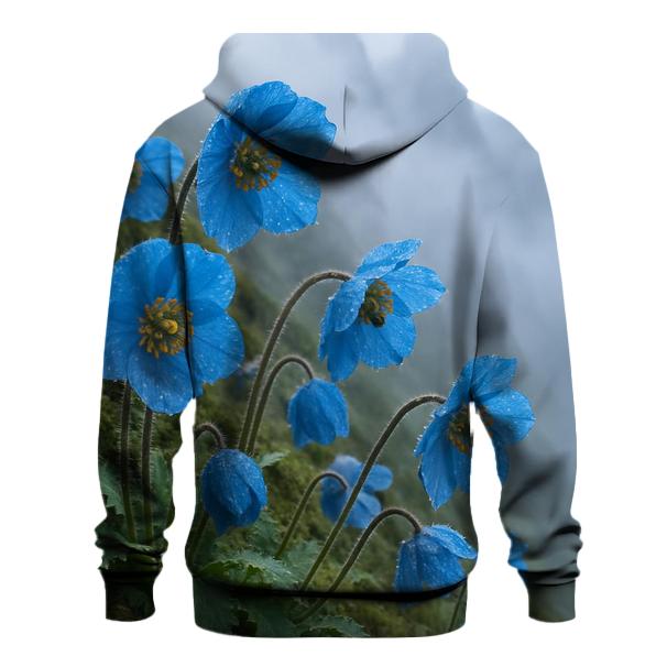 Blue Poppies In A Himalayan Mist designer hoodies