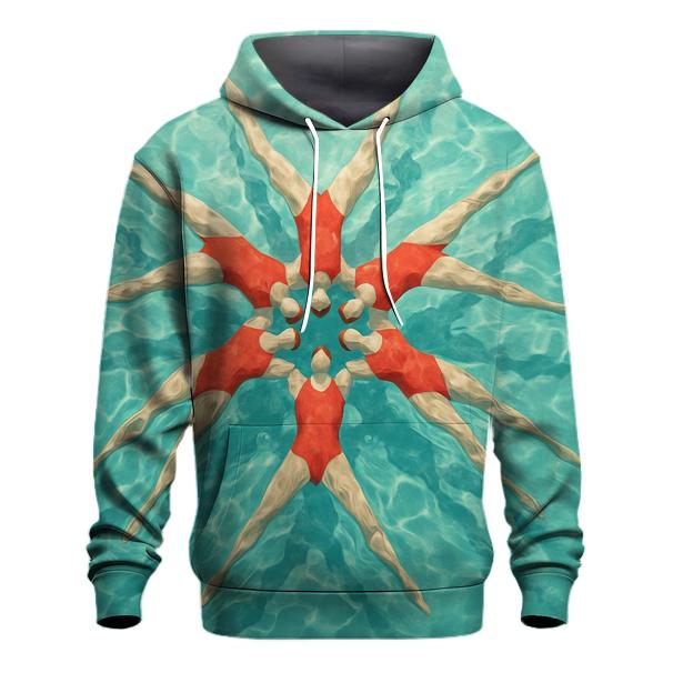 Underwater Synchronized Swim Patterns zip-up hoodies