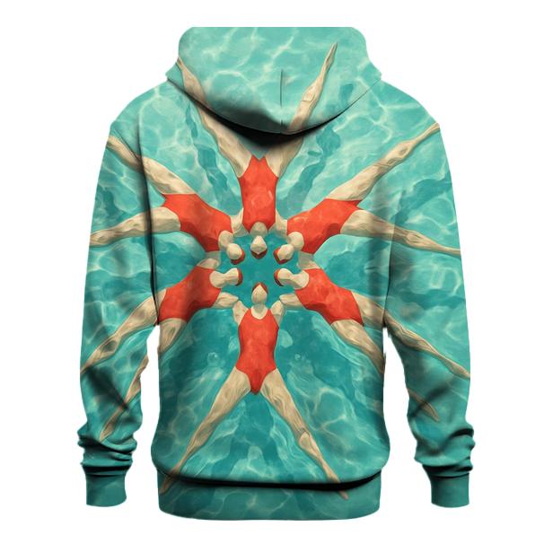 Underwater Synchronized Swim Patterns zip-up hoodies