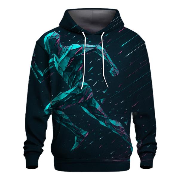 Holographic Meteor Runner printed hoodies