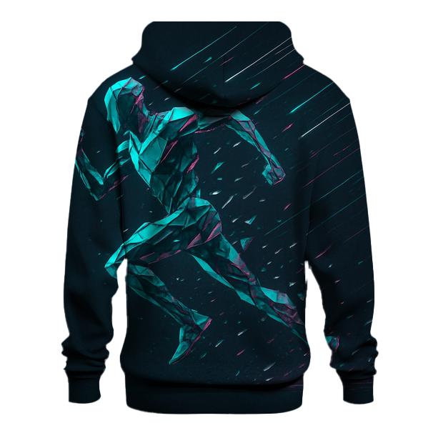 Holographic Meteor Runner printed hoodies