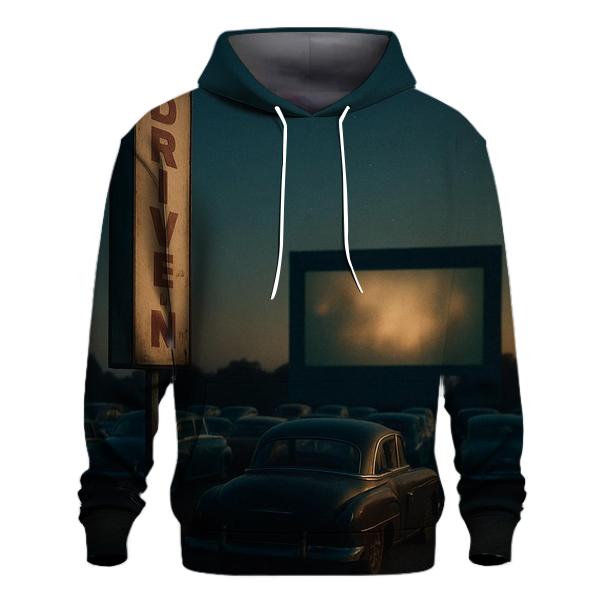 Faded Drive In Theater Marquee printed hoodies