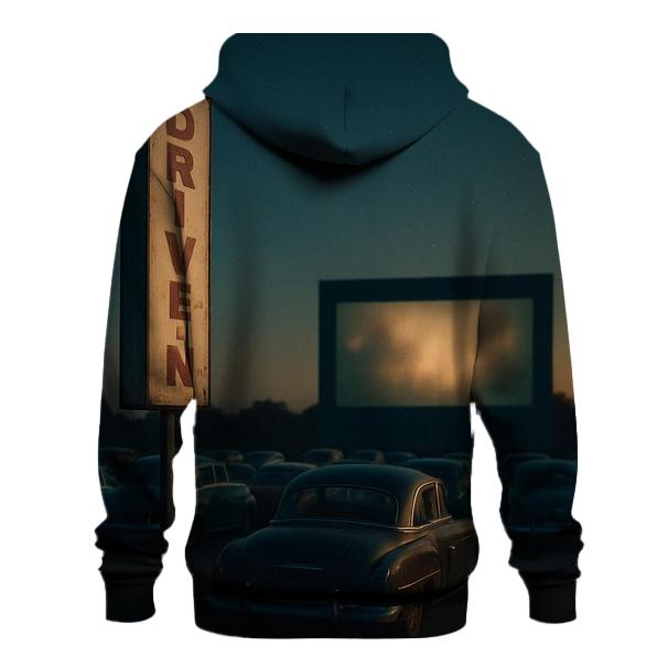 Faded Drive In Theater Marquee printed hoodies