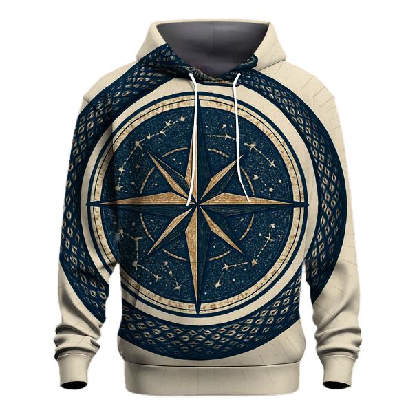 Celestial Compass Ouroboros zip-up hoodies