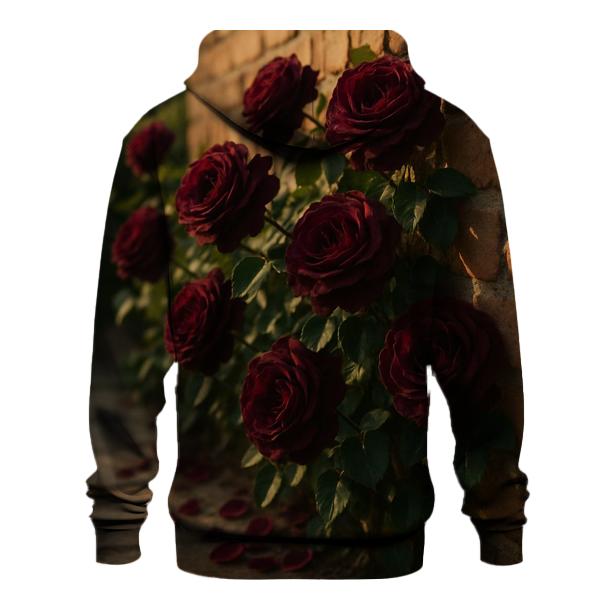 Heirloom Roses On A Weathered Brick Wall graphic hoodies