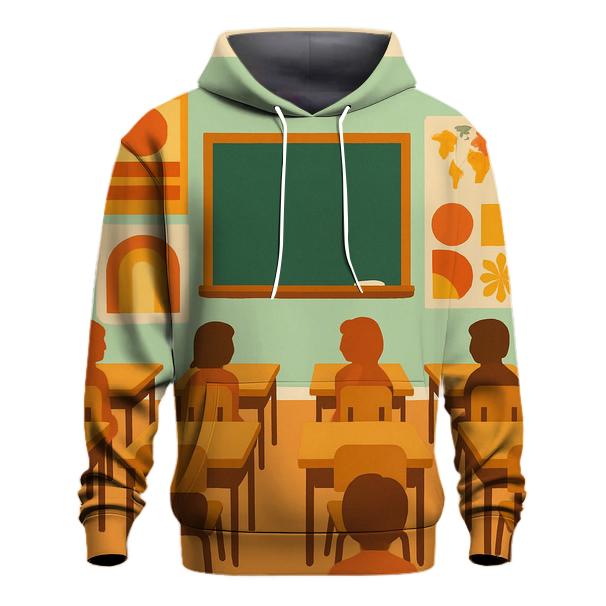 Groovy Classroom Patterns lightweight hoodies