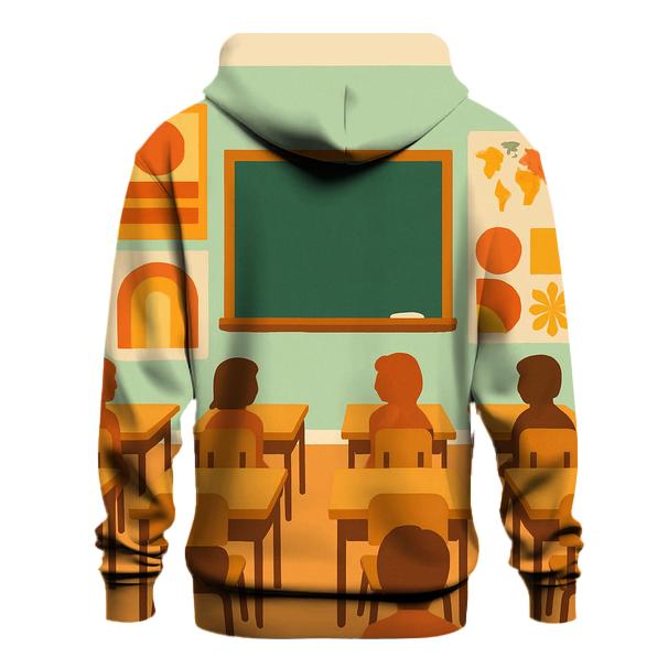 Groovy Classroom Patterns lightweight hoodies