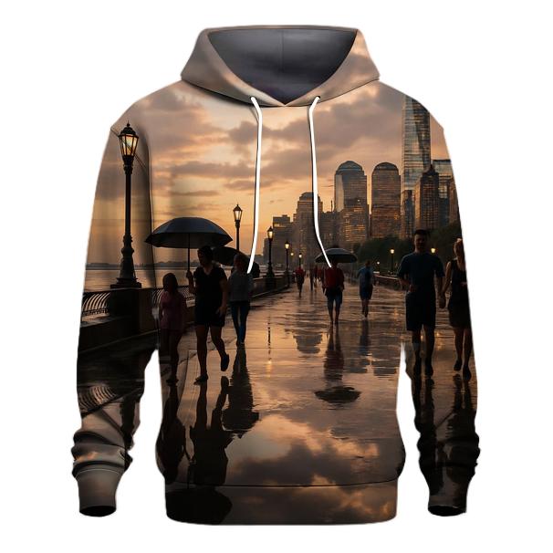 Battery Park Esplanade After Summer Storm lightweight hoodies