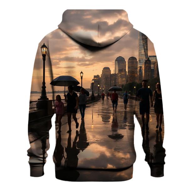 Battery Park Esplanade After Summer Storm lightweight hoodies