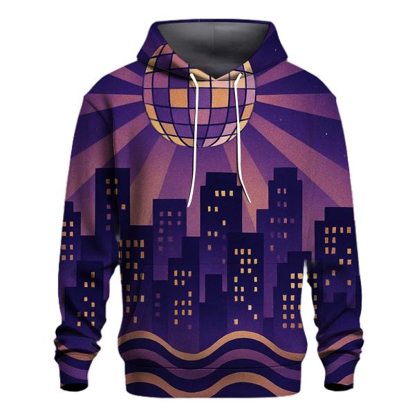 Disco City Skyline embroidered hoodies