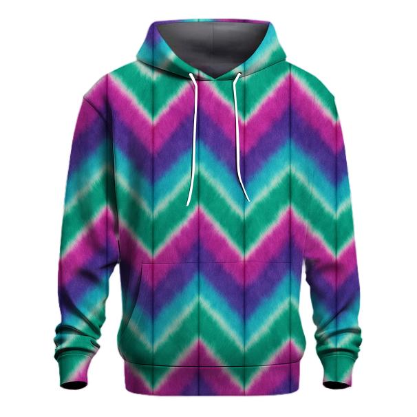 Zigzag Aurora Chevron Fold graphic hoodies