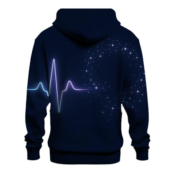 Heartbeat Constellation embroidered hoodies