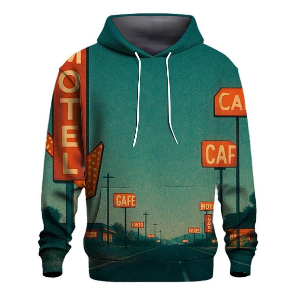 Retro Motel Roadside Signscape designer hoodies