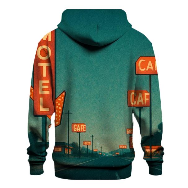Retro Motel Roadside Signscape designer hoodies