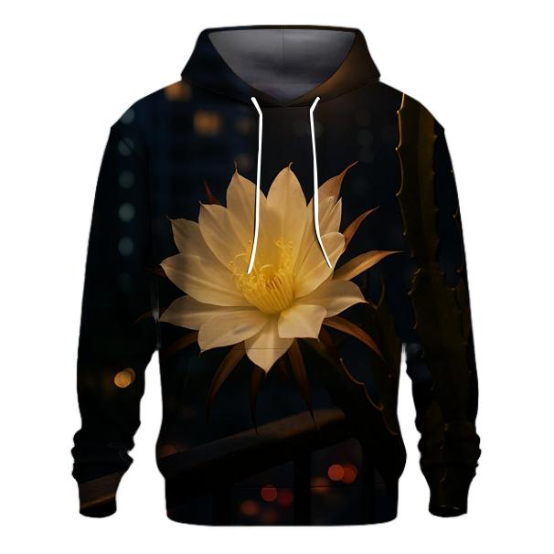 Night Blooming Cereus On Concrete Balcony graphic hoodies