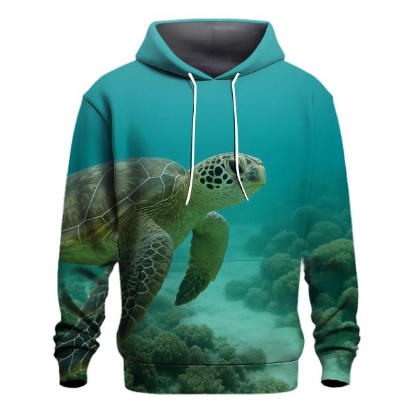 Reef Patrol Green Sea Turtle zip-up hoodies