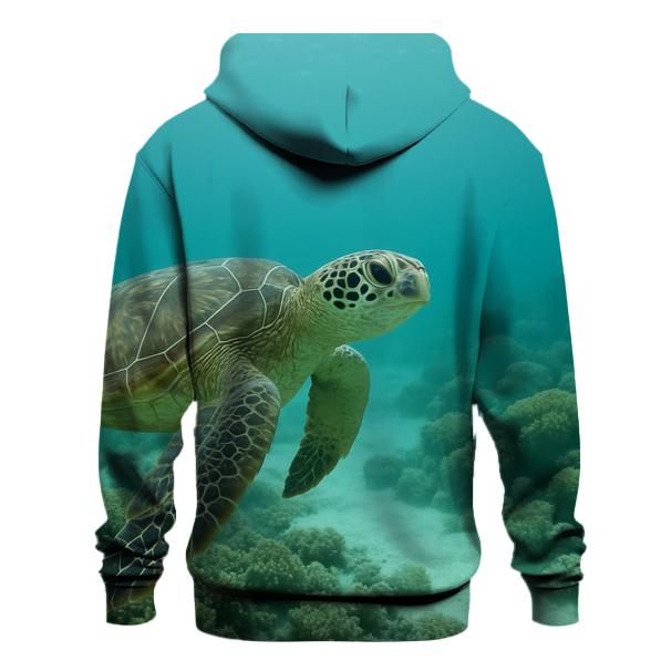 Reef Patrol Green Sea Turtle zip-up hoodies