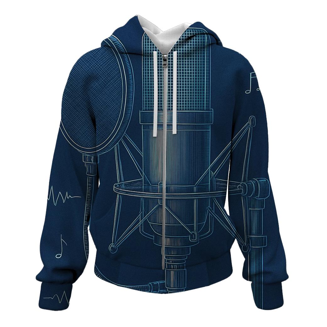 Studio Mic Blueprint custom hoodies