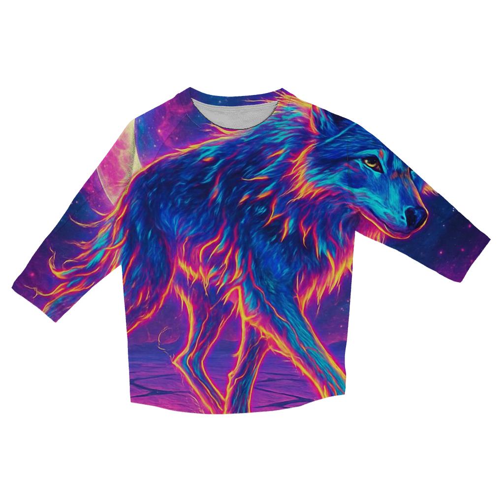 Lunar Echo Nomad Wolf stylish quarter sleeve tops