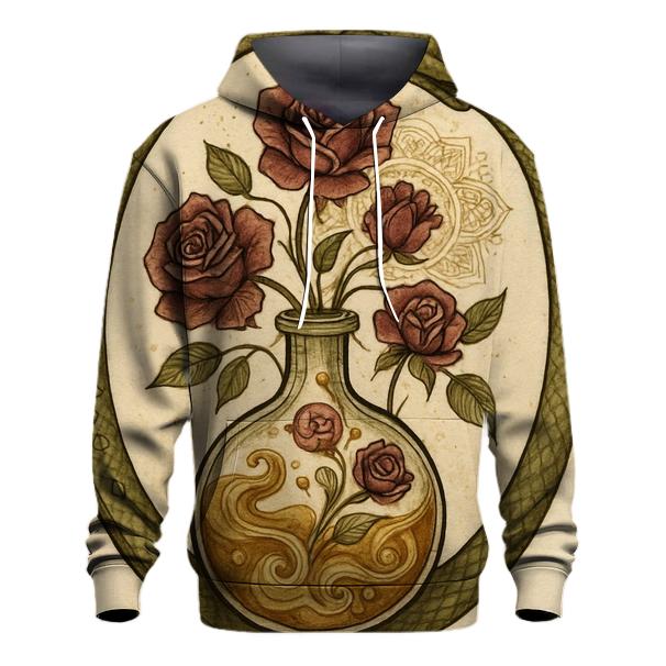 Alchemical Garden Ouroboros embroidered hoodies