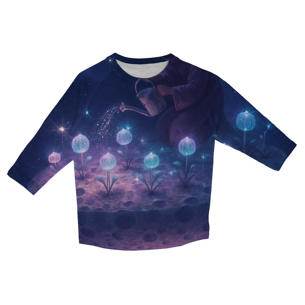 Lunar Garden Over The Galaxy custom 3/4 sleeve shirts