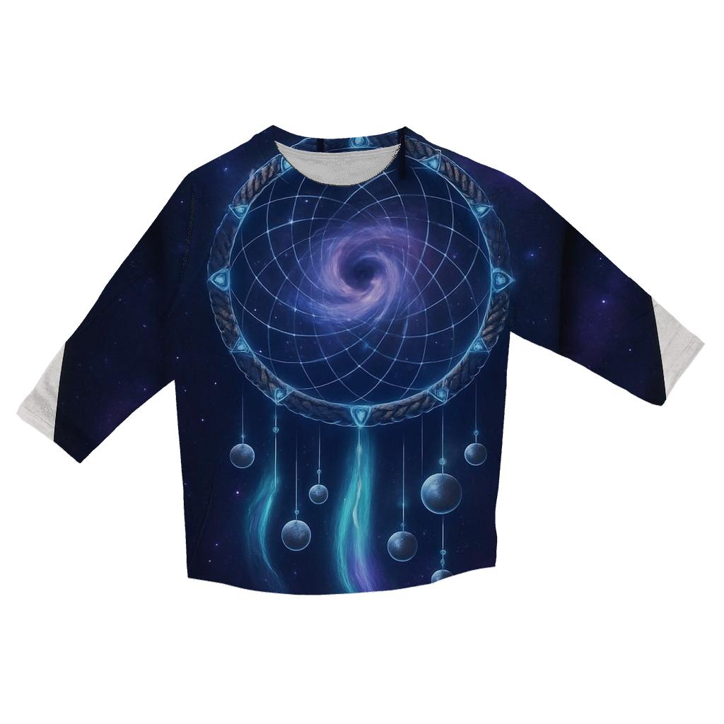 Galactic Dreamcatcher Portal casual three quarter sleeve shirts