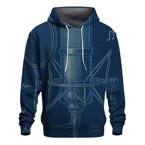Studio Mic Blueprint graphic hoodies