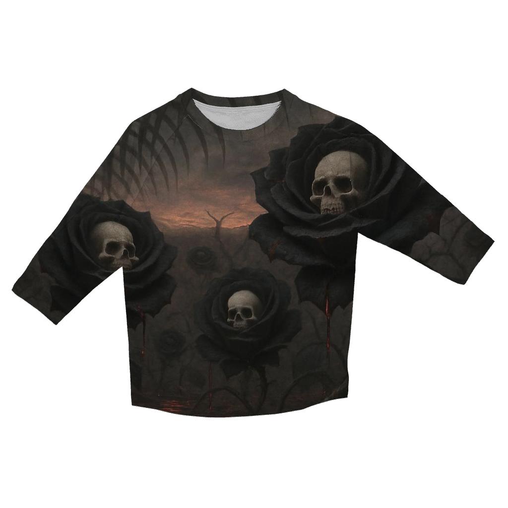 Roses Beneath The Bone Horizon cotton quarter sleeve shirts