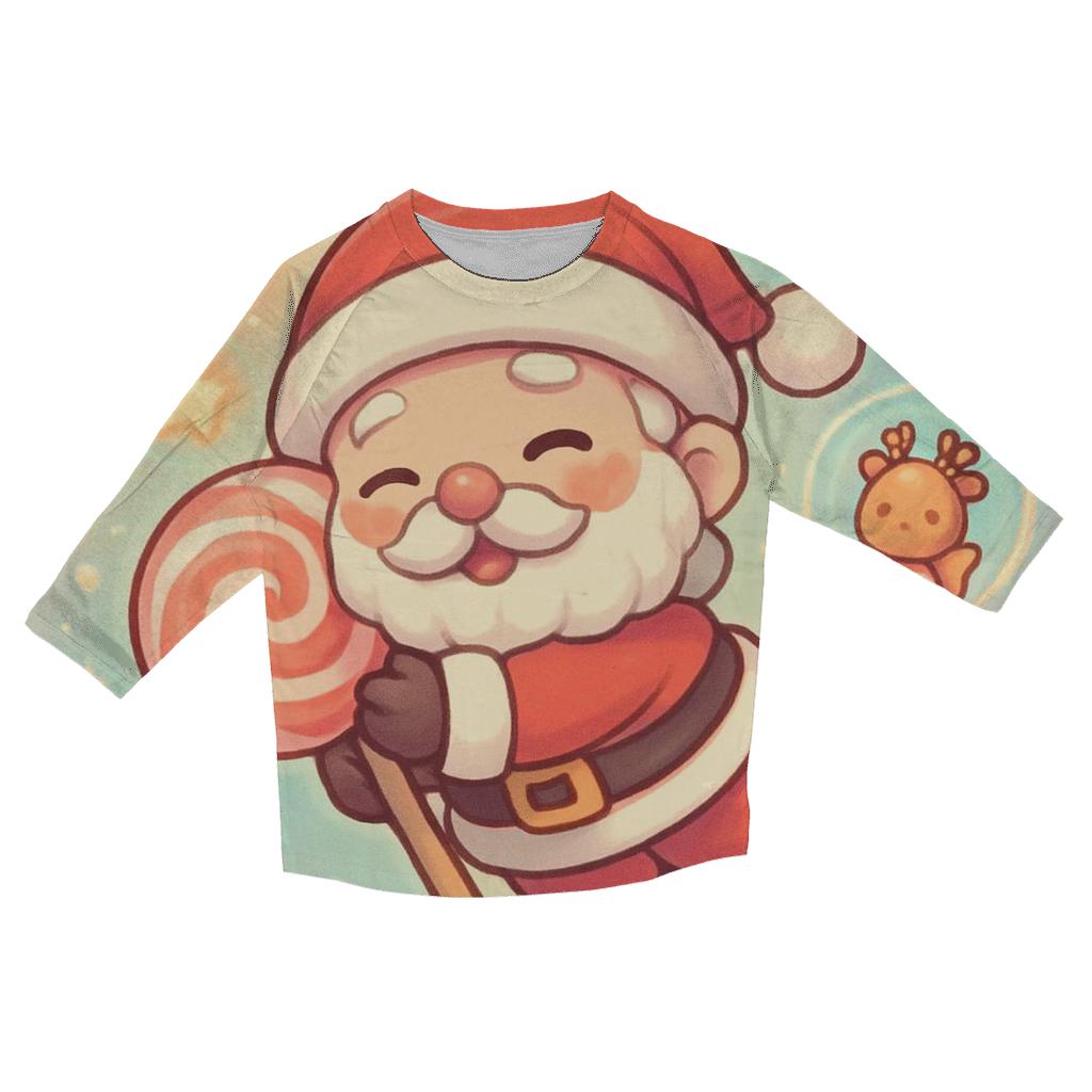 Candy Cosmos Chibi Santa trendy 3/4 sleeve tops