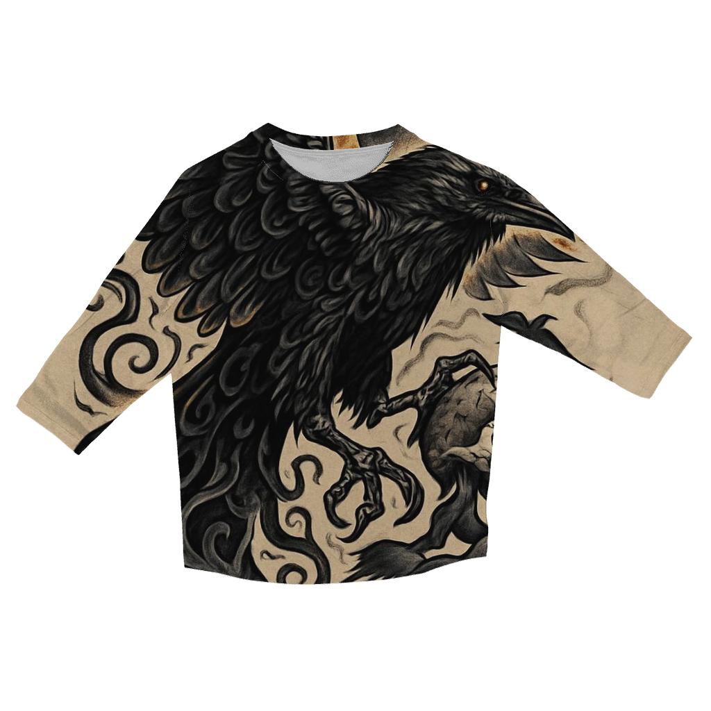 Raven Herald Of The Black Eclipse trendy 3/4 sleeve tops