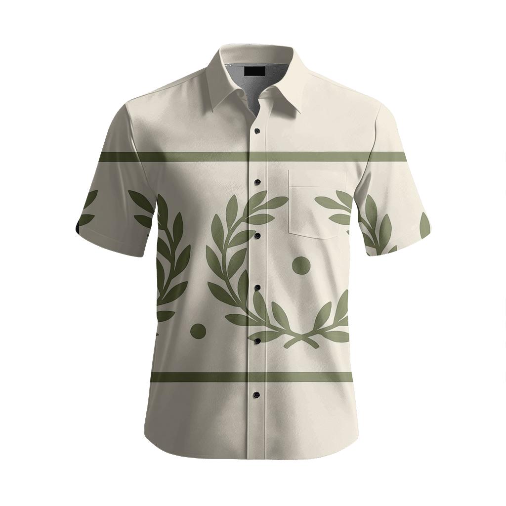 Olive Laurel Band Border premium embroidered apparel
