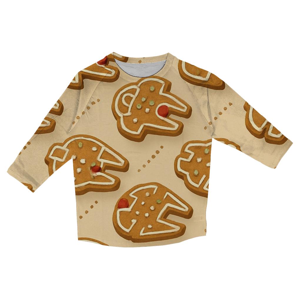Gingerbread Starship Constellation Grid stylish quarter sleeve tops