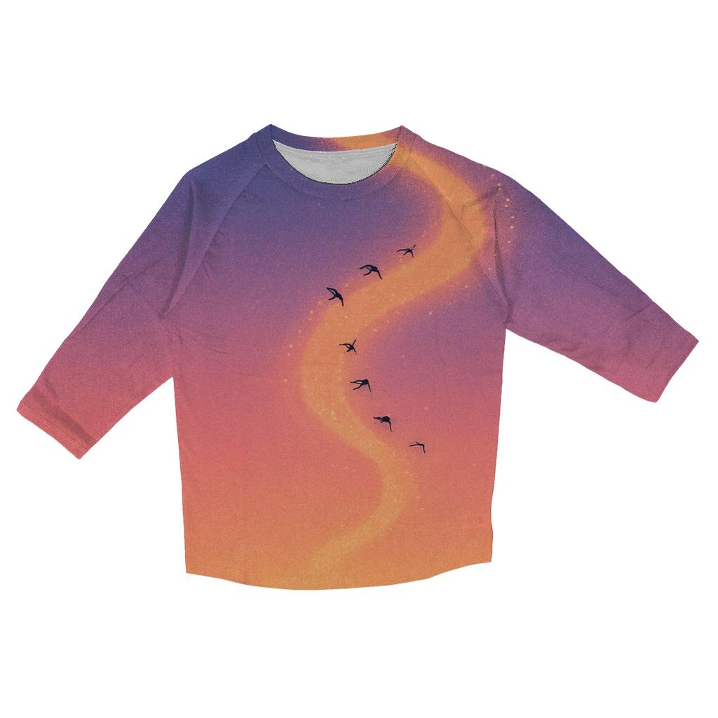 Sky Path Over Rooftops fashion 3/4 sleeve shirts